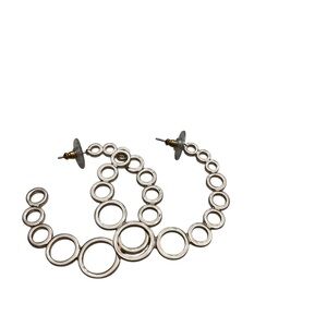 Elegant Silver Circle Earrings